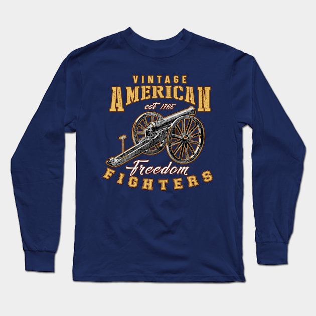 Vintage America Freedom Fighthers Long Sleeve T-Shirt by BE MY GUEST MARKETING LLC